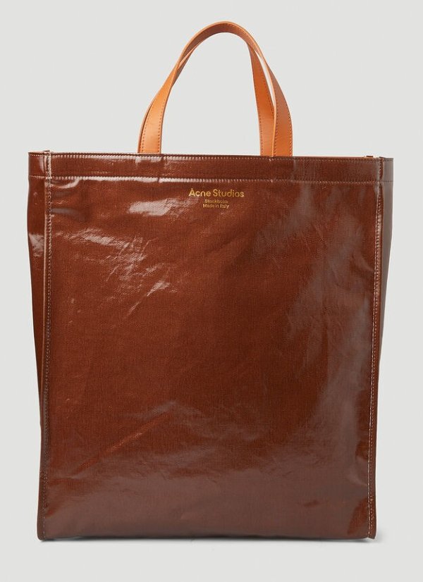 High Shine Tote Bag in Brown