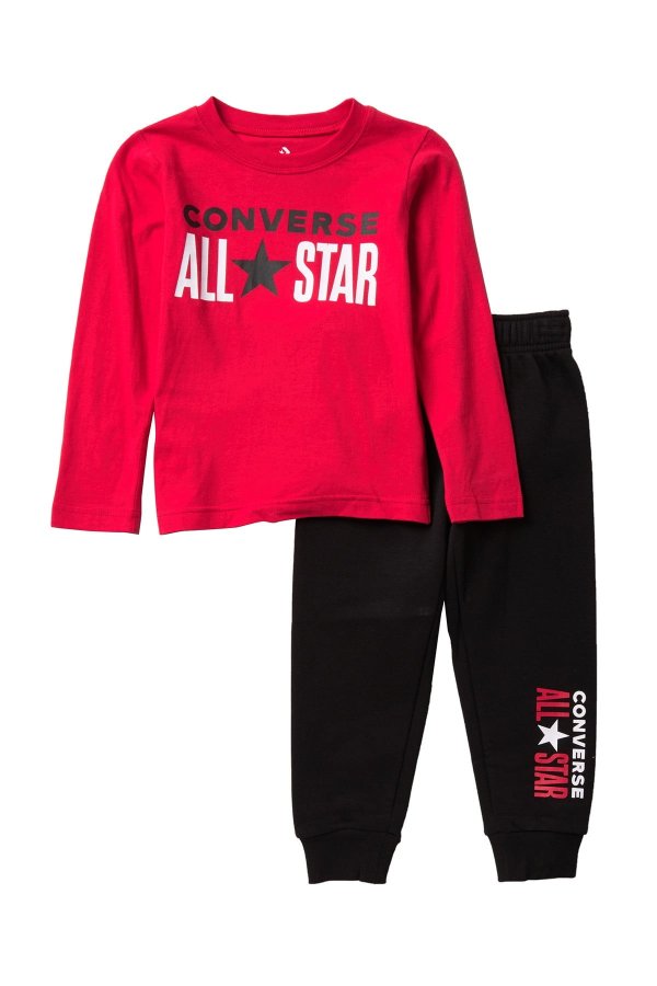 All Star Long Sleeve T-Shirt & Jogger Set(Toddler Boys)
