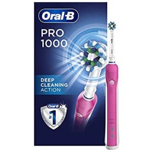 Oral-B Pro 1000 CrossAction Electric Toothbrush, Pink