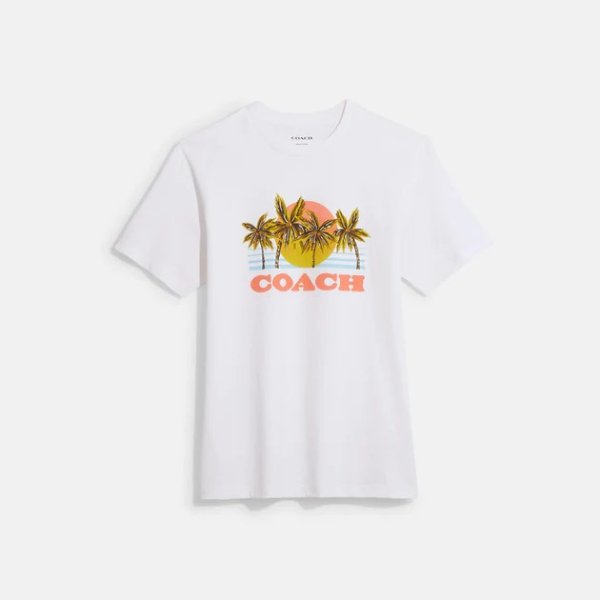 Outlet Hawaiian Graphic T Shirt