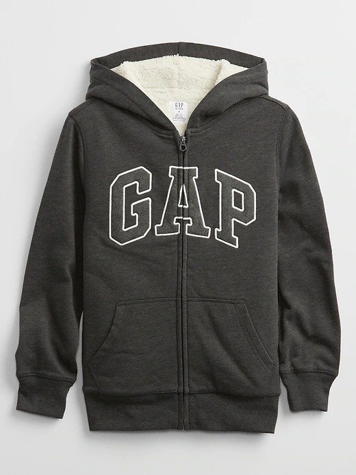 Kids Gap Logo Sherpa-Lined Hoodie