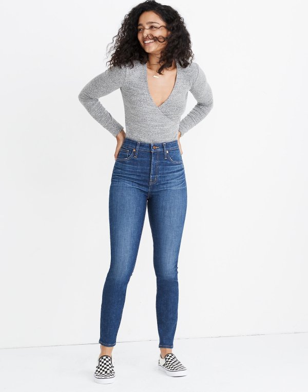 Curvy High-Rise Skinny Jeans in Moreaux Wash