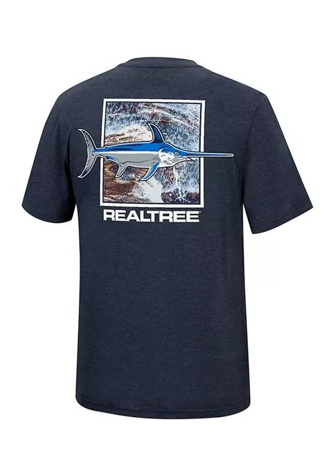 Big & Tall Navy Fish Graphic T-Shirt