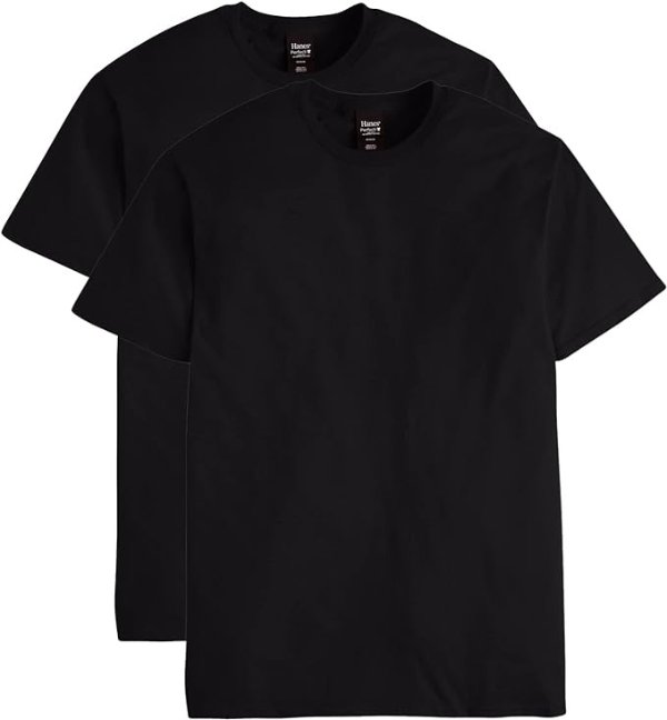 Men's Nano Premium Cotton T-Shirt (Pack of 2), Black, Small