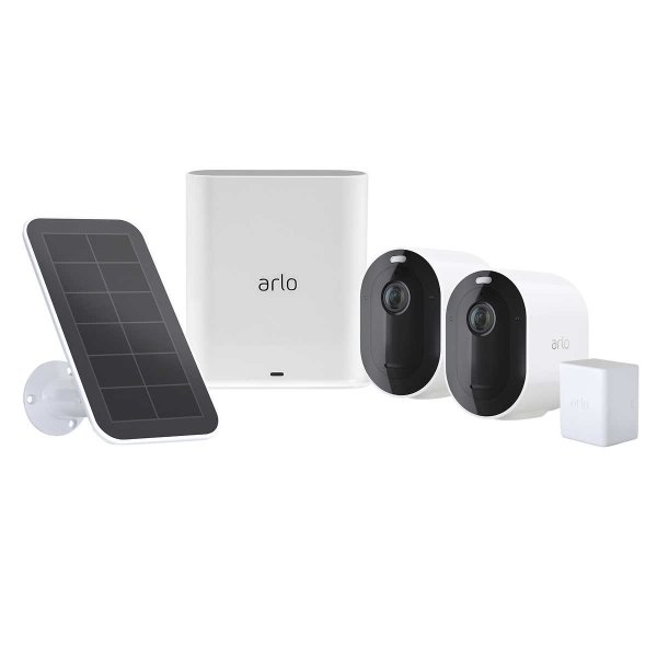 Pro 3 Wire-Free Security System - 2 Camera, 1 Solar Panel and 3 Battery Kit