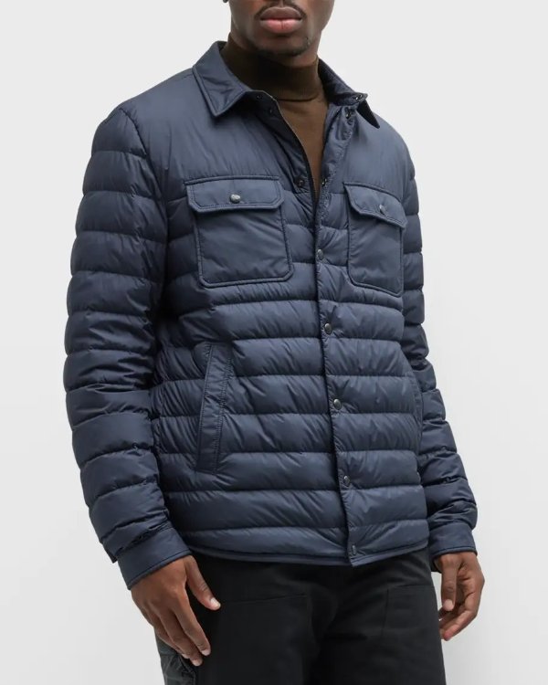 Men's Sanary Quilted Down Shirt Jacket