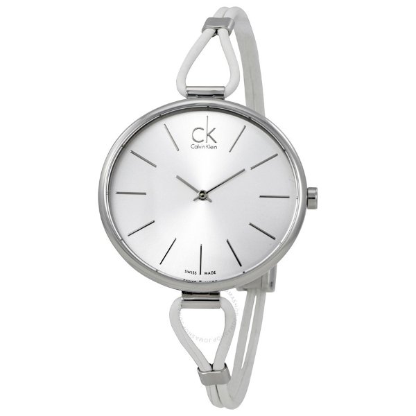 Selection Silver Dial White Leather Ladies Watch Selection Silver Dial White Leather Ladies Watch