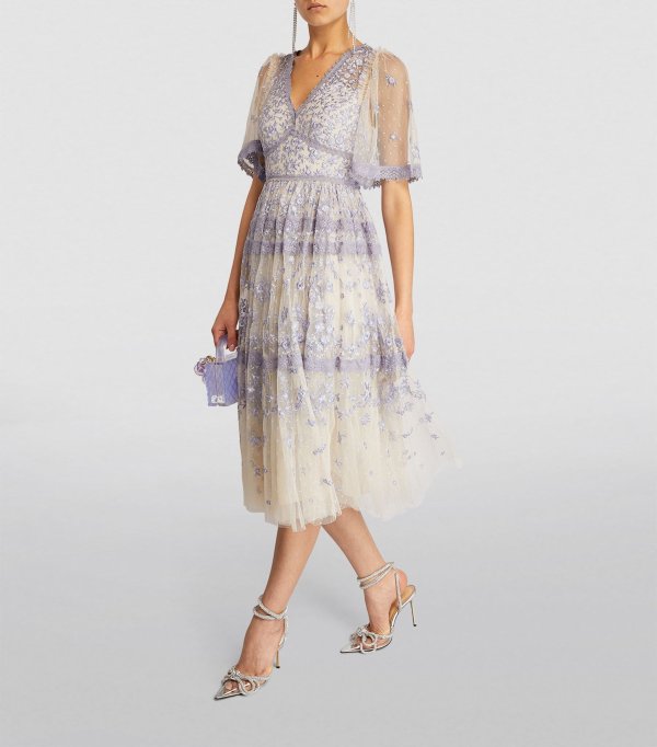 Sale | Needle & Thread Sweetheart Lace Midi Dress | Harrods US