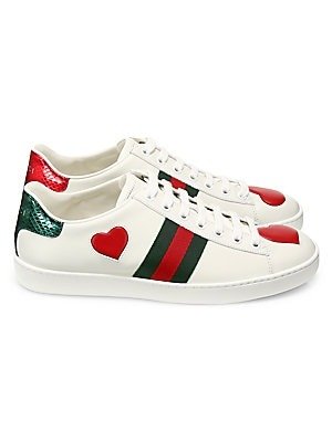 - New Ace Heart Leather Sneakers