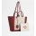 Double Up Shopping Bag in Leather and Canvas CNY Medium
