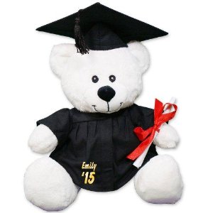 可个性化11" 身着毕业礼服和礼帽的泰迪熊特惠