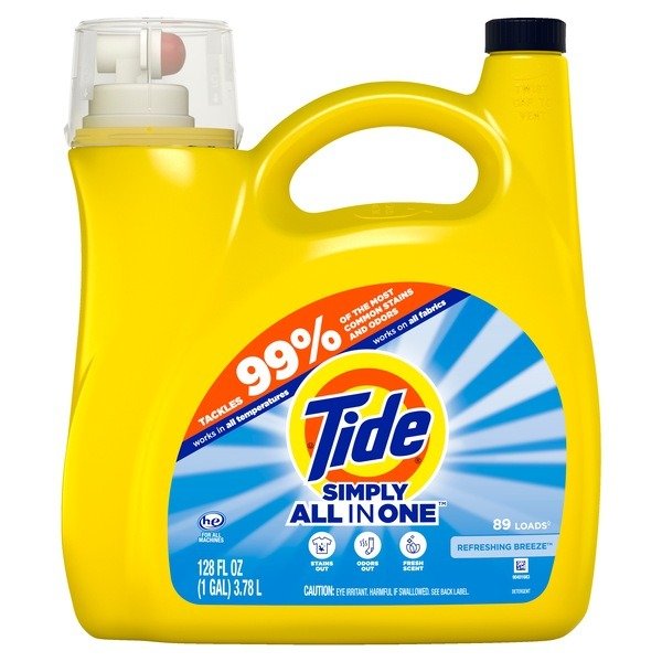 Simply Clean & Fresh Liquid Laundry Detergent, Refreshing Breeze, 89 loads, 128 fl oz