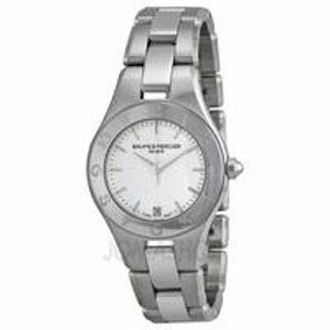 Baume and Mercier Linea Silver Dial Stainless Steel Ladies Watch, 10070