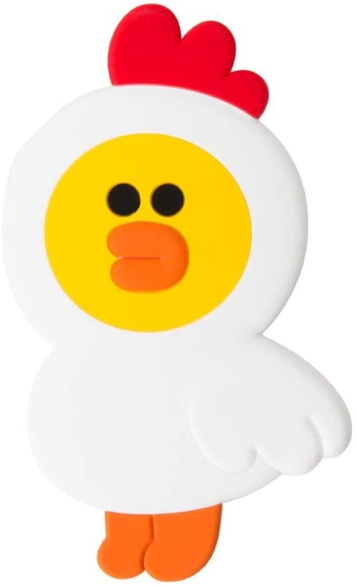 Hand Mirror - Chicken Sally Character Handheld Plush Travel Mirrors, White/Yellow