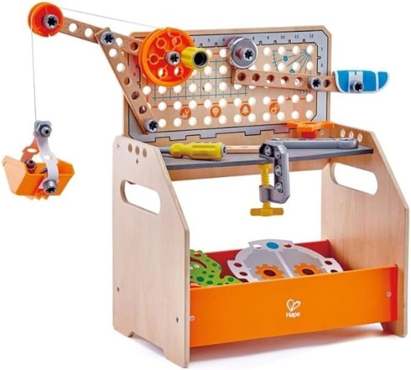 Discovery Scientific Workbench | Kids Construction Toy, Children’s Workshop with Over 10 Possible Creations, Toys for Kids 4+, Multicolored (E3028) L: 14.4, W: 9.6, H: 17.5 inch