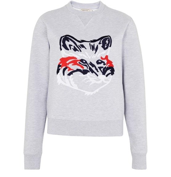 Big fox embroidery sweatshirt