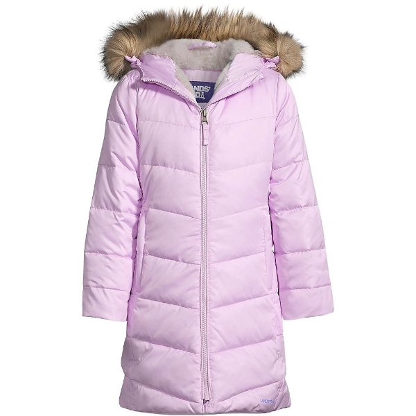 Girls Winter Fleece Lined Down Alternative ThermoPlume Coat