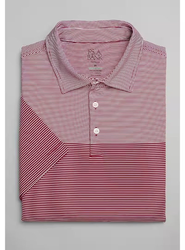 Traveler Collection Tailored Fit Gradient Stripe Polo CLEARANCE - All Clearance | Jos A Bank