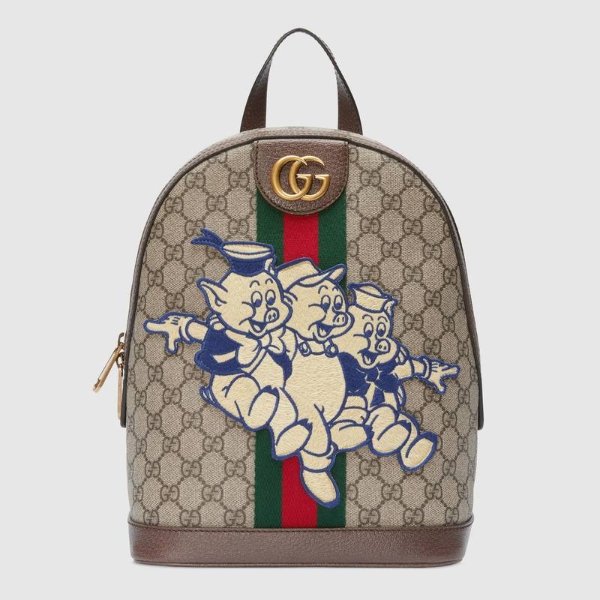 Gucci Ophidia GG backpack with Three Little Pigs