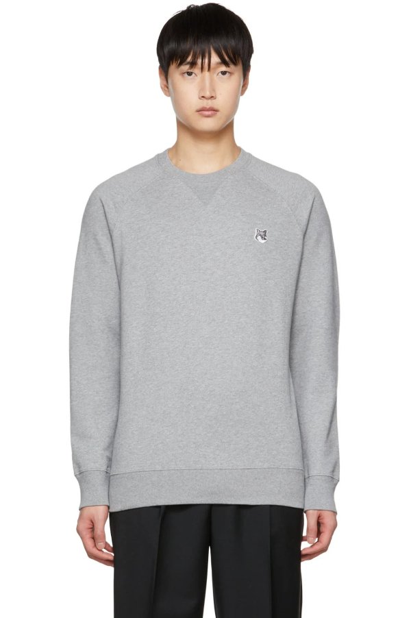 Gray Fox Head Sweatshirt
