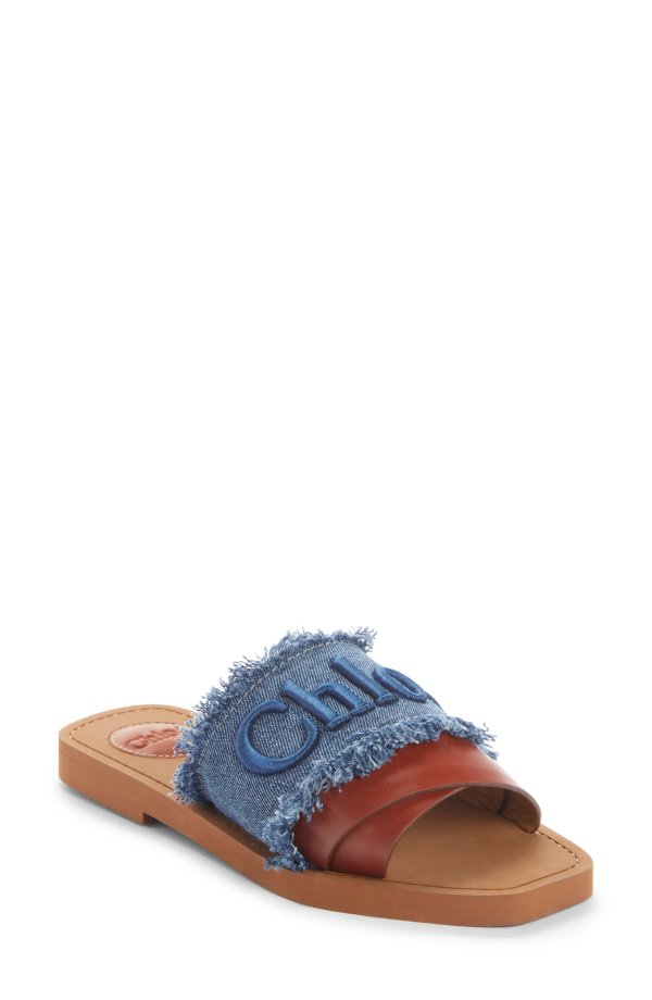 Embroidered Woody Logo Sandal
