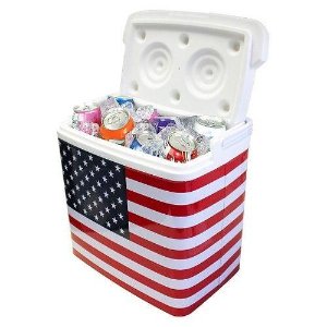 Tinny 美国国旗图案饮料保温箱