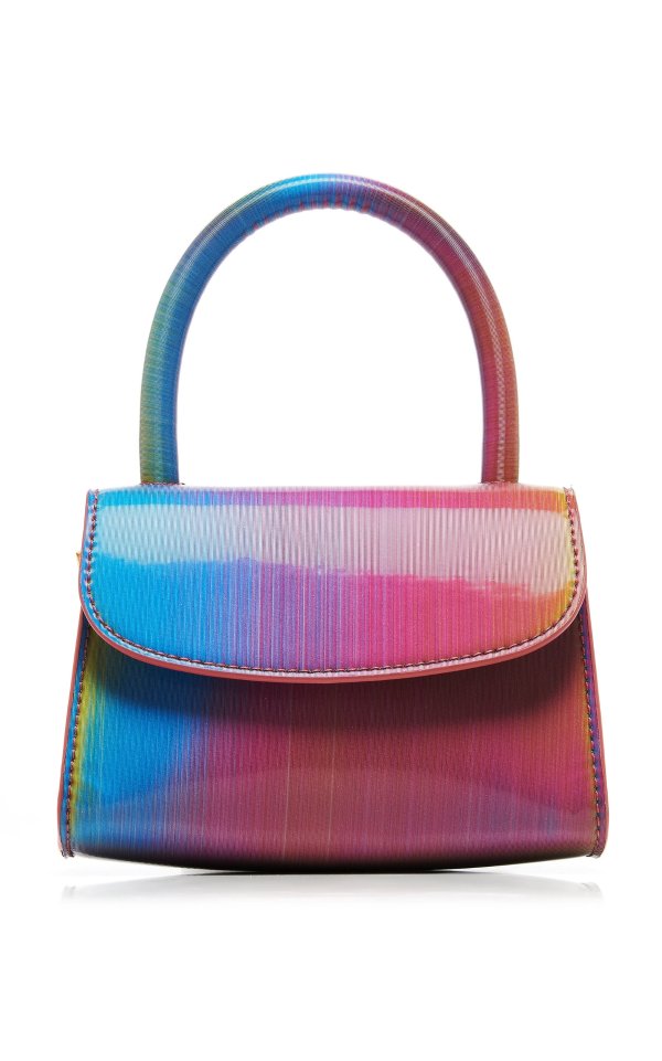 Mini Rainbow Leather Top Handle Bag