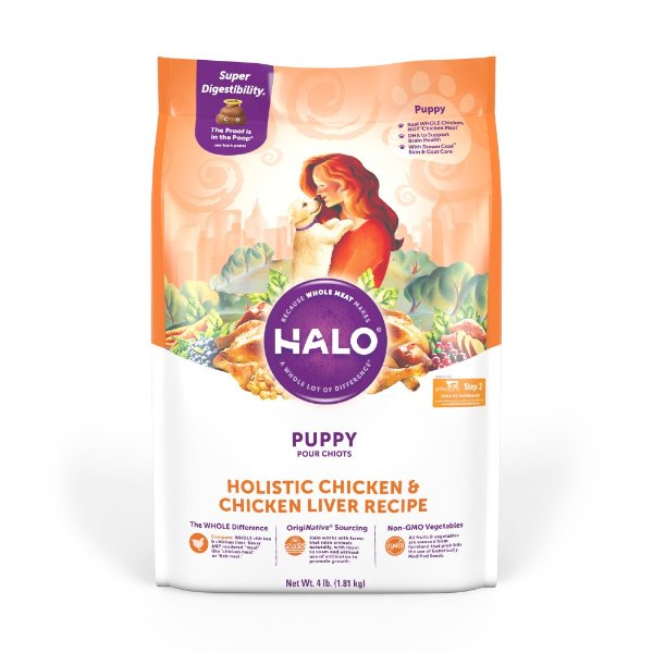 Halo Puppy Holistic Chicken & Chicken Liver Recipe Dry Dog Food | Petflow