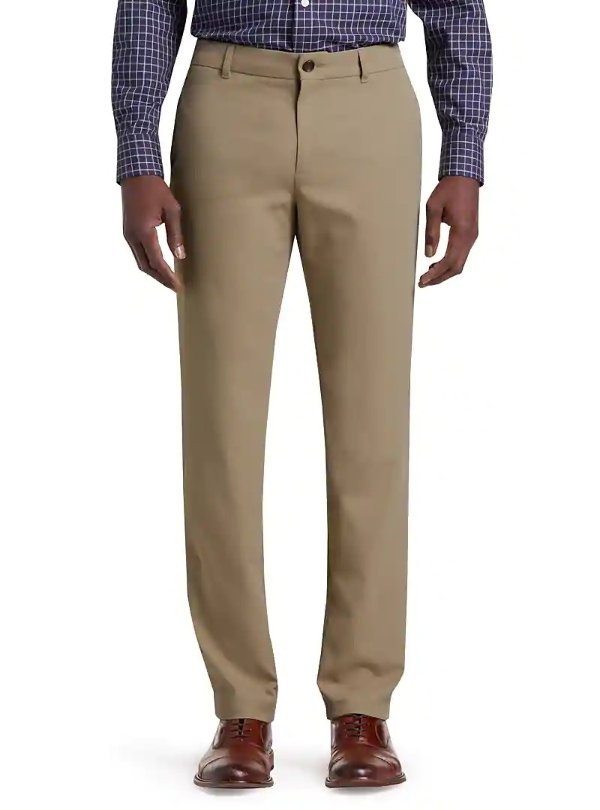Travel Tech Tailored Fit Flat Front Pants CLEARANCE 