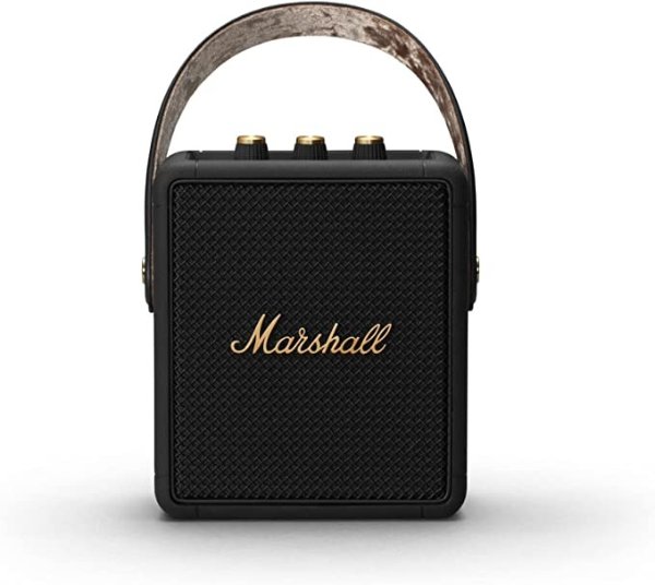 Stockwell II Portable Bluetooth Speaker - Black and Brass