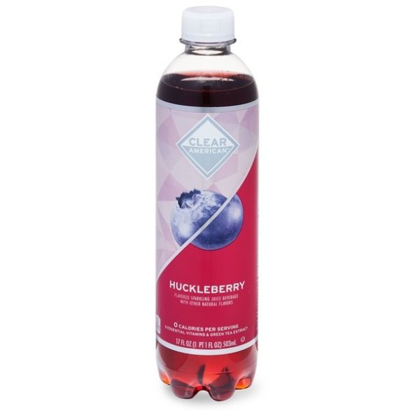 Clear American Huckleberry Sparkling Juice, 17 Fl Oz Bottle