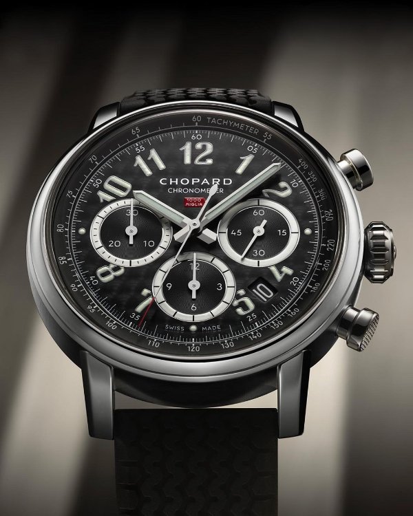 Mille Miglia Chronograph Automatic Black Dial Men's Watch 168619-3001