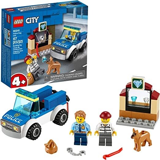 City Police Dog Unit 60241 Police Toy, Cool Building Set for Kids, New 2020 (67 Pieces)