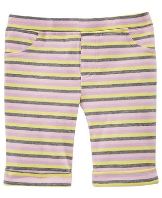 Little Girls Striped Bermuda Shorts, Created for Macy's