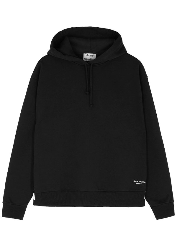 Fape black hooded cotton sweatshirt