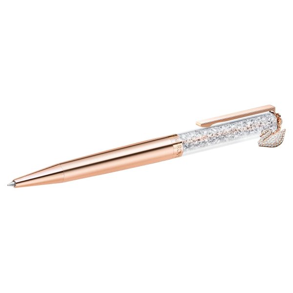 Crystalline Swan Ballpoint Pen, Rose-gold tone plated by SWAROVSKI