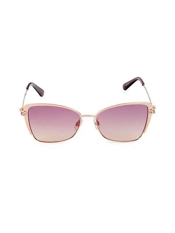 56MM Faux Crystal Cat Eye Sunglasses