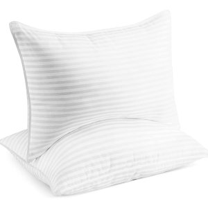 限今天：Beckham 100％纯棉凝胶低敏枕头2件装