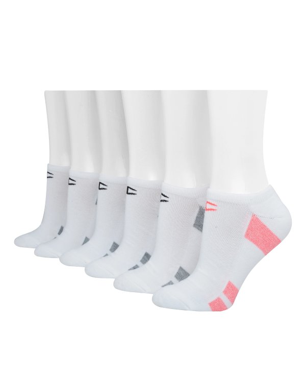 Women's Performance No-Show Socks, Extended Sizes, 6-Pairs