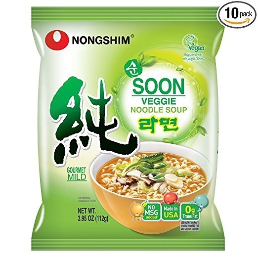 Soon Noodle Soup, Veggie, 3.95 Ounce (Pack of 10)