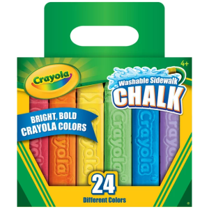 Crayola Washable Sidewalk Chalk In Assorted Colors, 24 Count