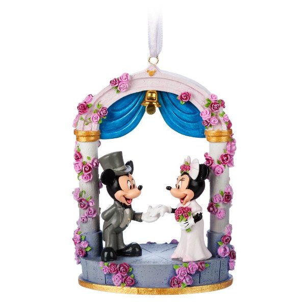Mickey and Minnie Mouse Figural Wedding Ornament | shopDisney
