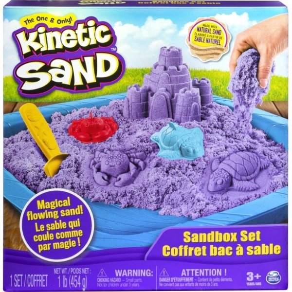 , Sandbox Playset with 1lb of Purpleand 3 Molds, for Ages 3 and up