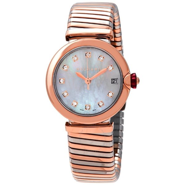 LVCEA Tubogas Mother of Pearl Diamond Dial Ladies Watch 102954
