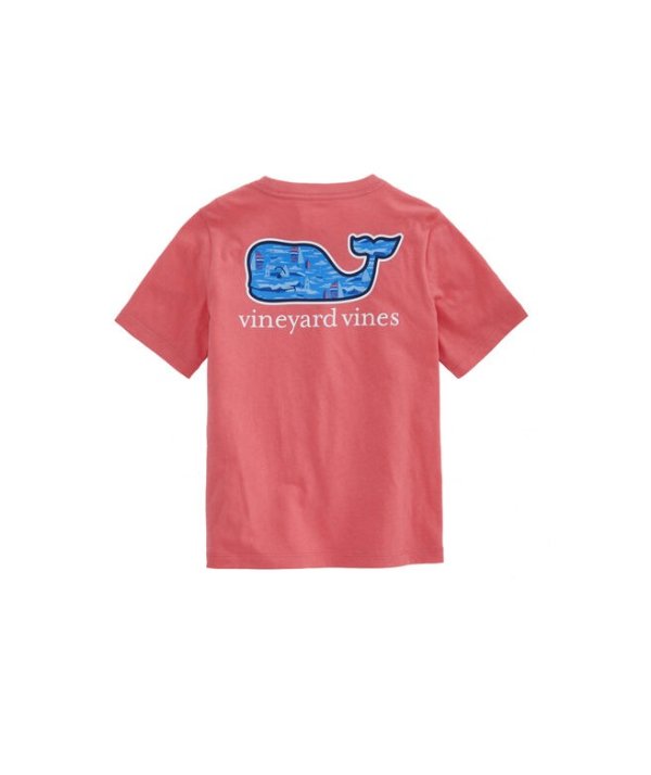 Boys Vineyard Scene Whale Fill Short-Sleeve Pocket T-Shirt
