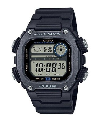 Men's Digital Black Resin Watch 50.4mm, DW291HX-1AV