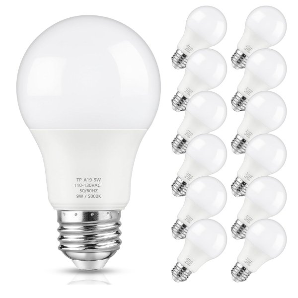 Maylaywood A19 LED Light Bulb 12 pack