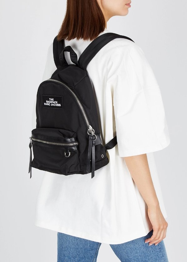 Black medium shell backpack