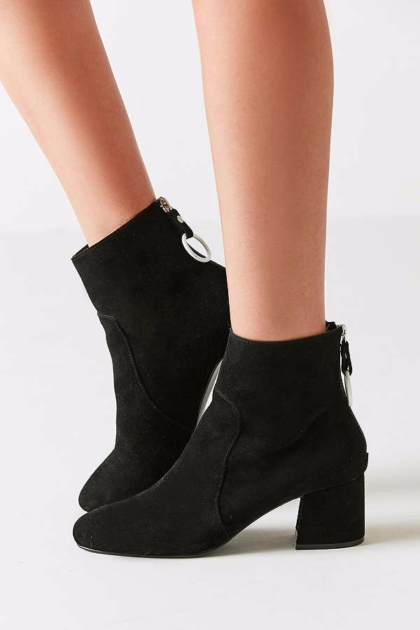 Harlow Suede O-Ring Ankle Boot