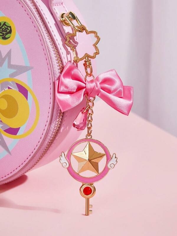 X Cardcaptor Sakura Star Wand & Bowknot Design Bag Pendant Keychain